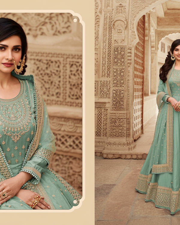 Naarira Kaseesh Parimahal Silk Embroidery Gowns - alternate view