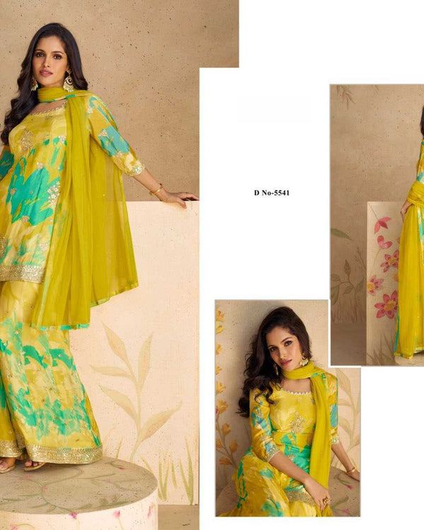 Naarira Sayurii 5538 Chinon Silk Printed Suits