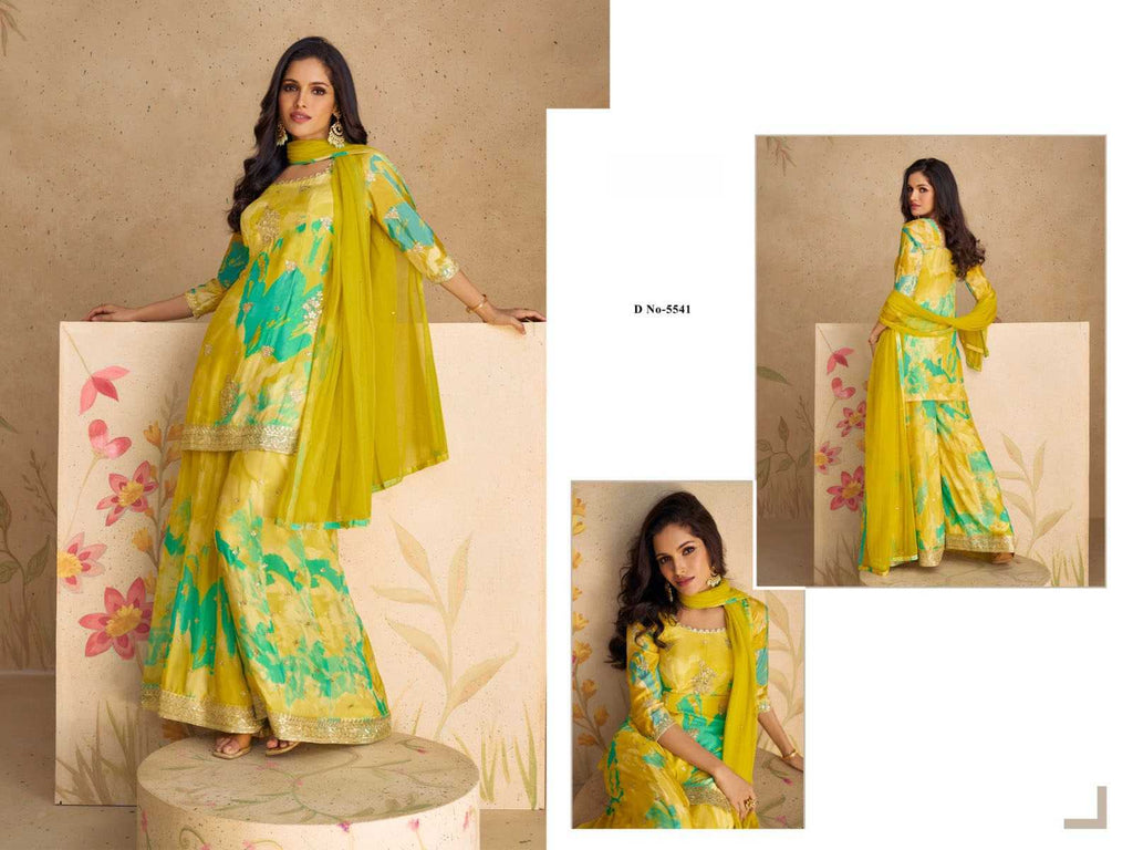 Naarira Sayurii 5538 Chinon Silk Printed Suits