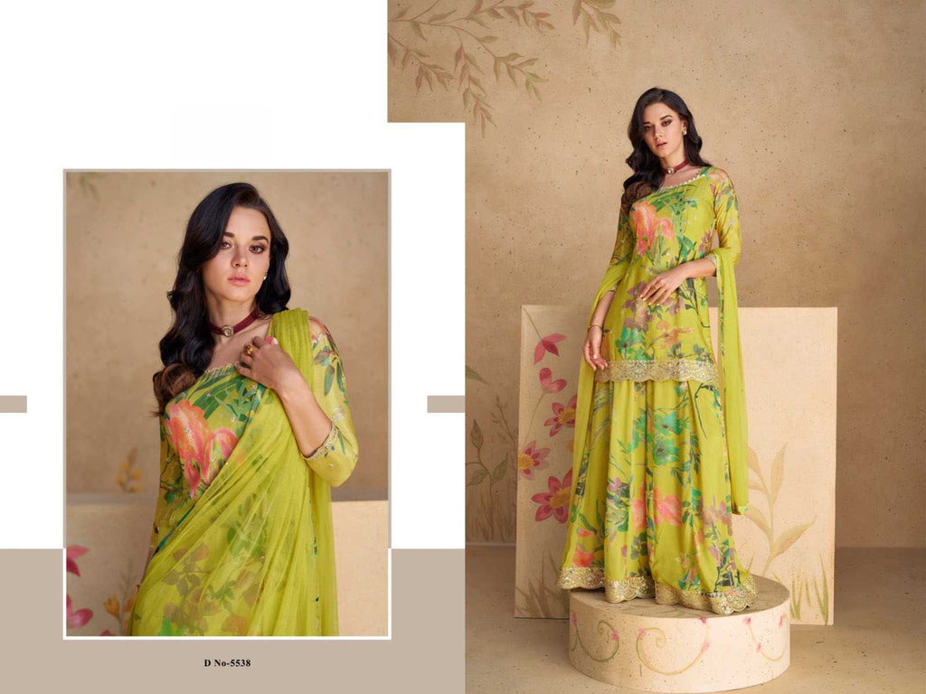 Naarira Sayurii 5538 Chinon Silk Printed Suits