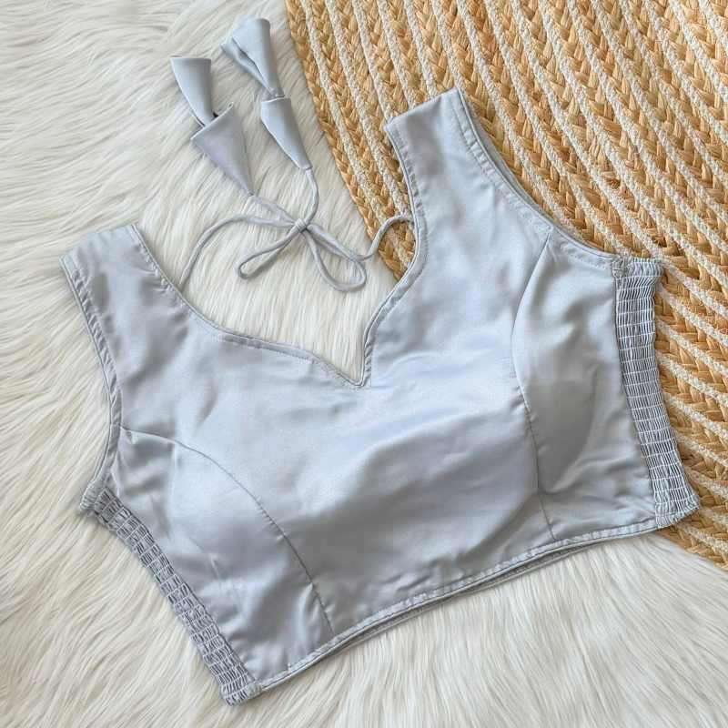 Naarira Soft Silk Sleeveless Blouse