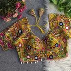 Naarira Real Multi Mirror Work Silk Blouse