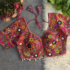 Naarira Real Multi Mirror Work Silk Blouse
