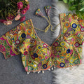 Naarira Real Multi Mirror Work Silk Blouse