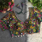Naarira Real Multi Mirror Work Silk Blouse