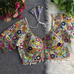 Naarira Real Multi Mirror Work Silk Blouse