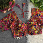 Naarira Real Multi Mirror Work Silk Blouse