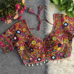 Naarira Real Multi Mirror Work Silk Blouse
