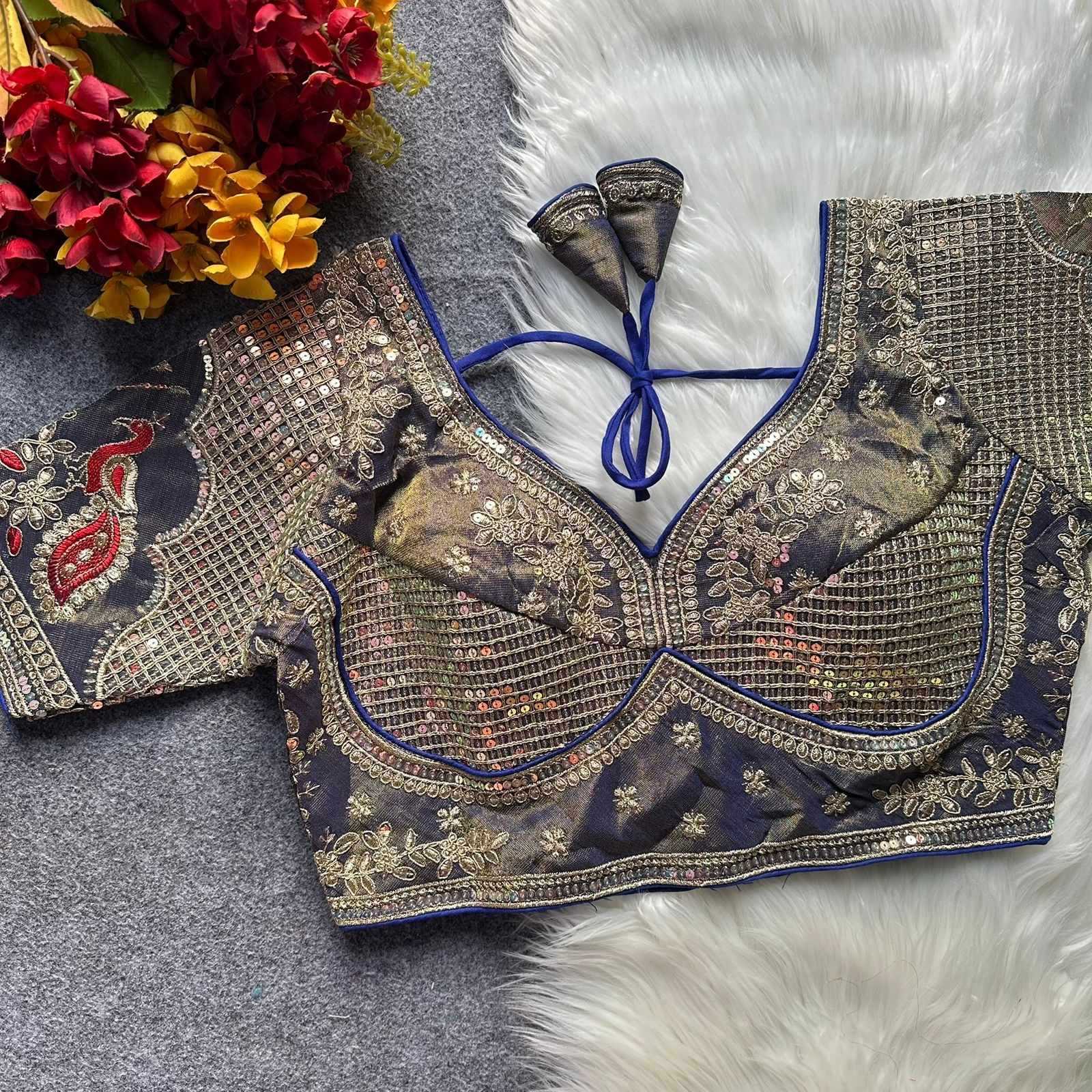 Naarira Silk V-Neck Blouses
