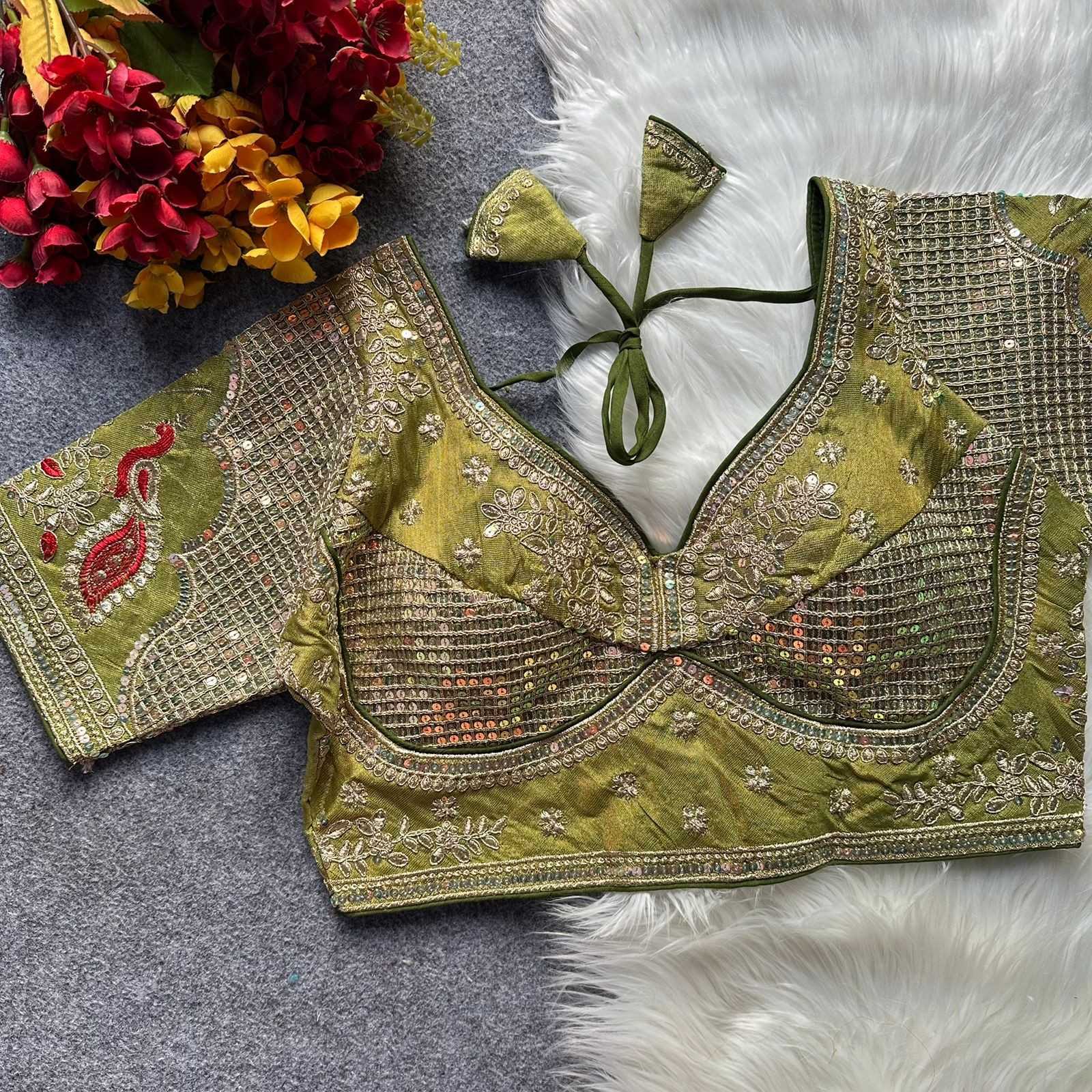 Naarira Silk V-Neck Blouses