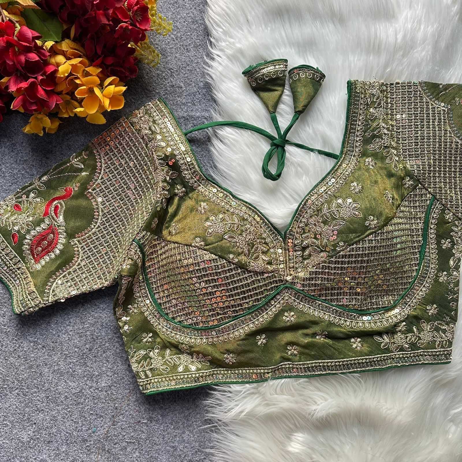 Naarira Silk V-Neck Blouses