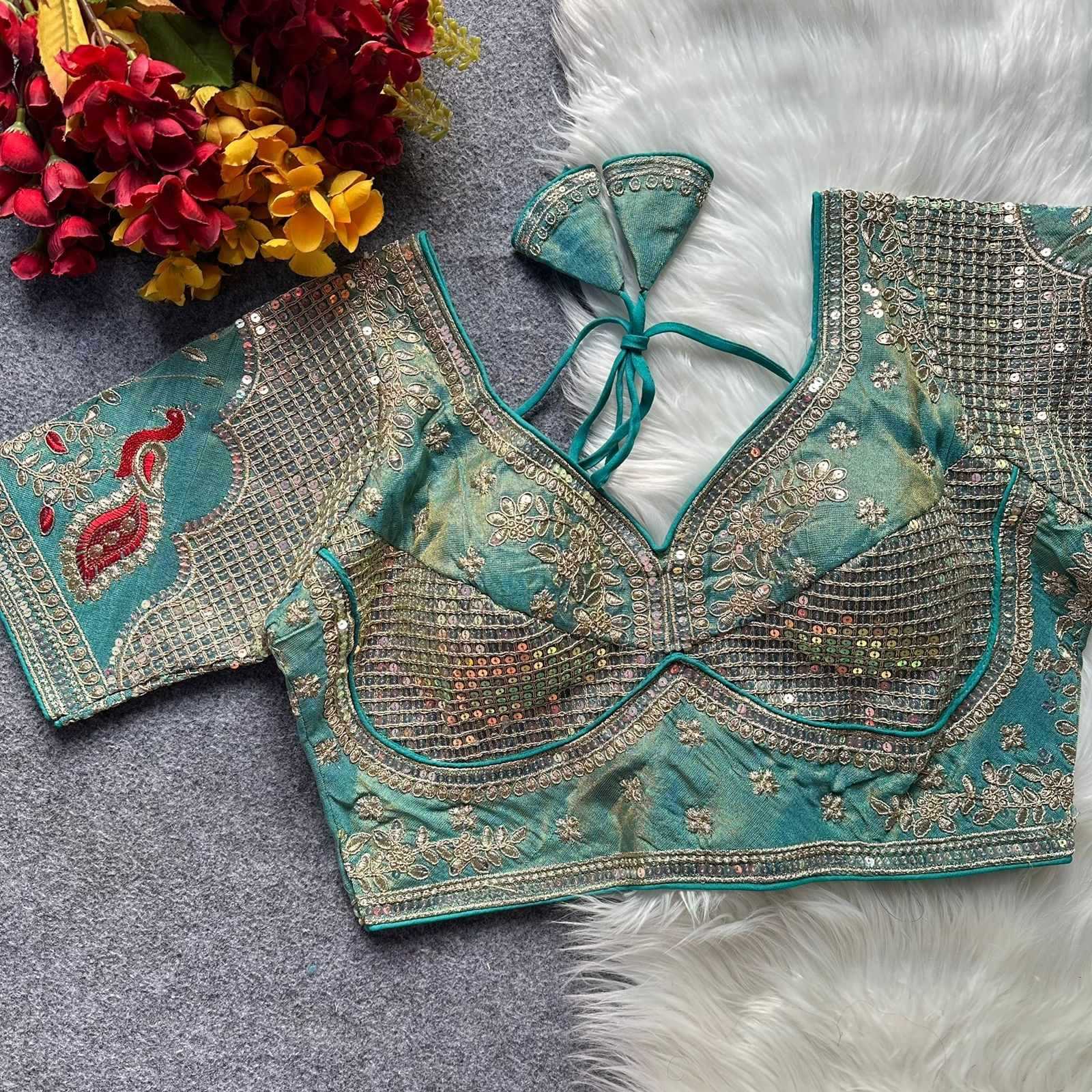 Naarira Silk V-Neck Blouses