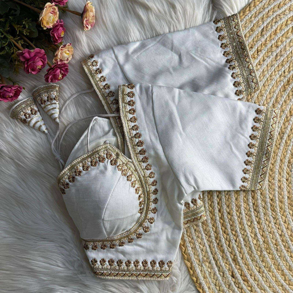 Naarira Chikanwork Cambric Blouse