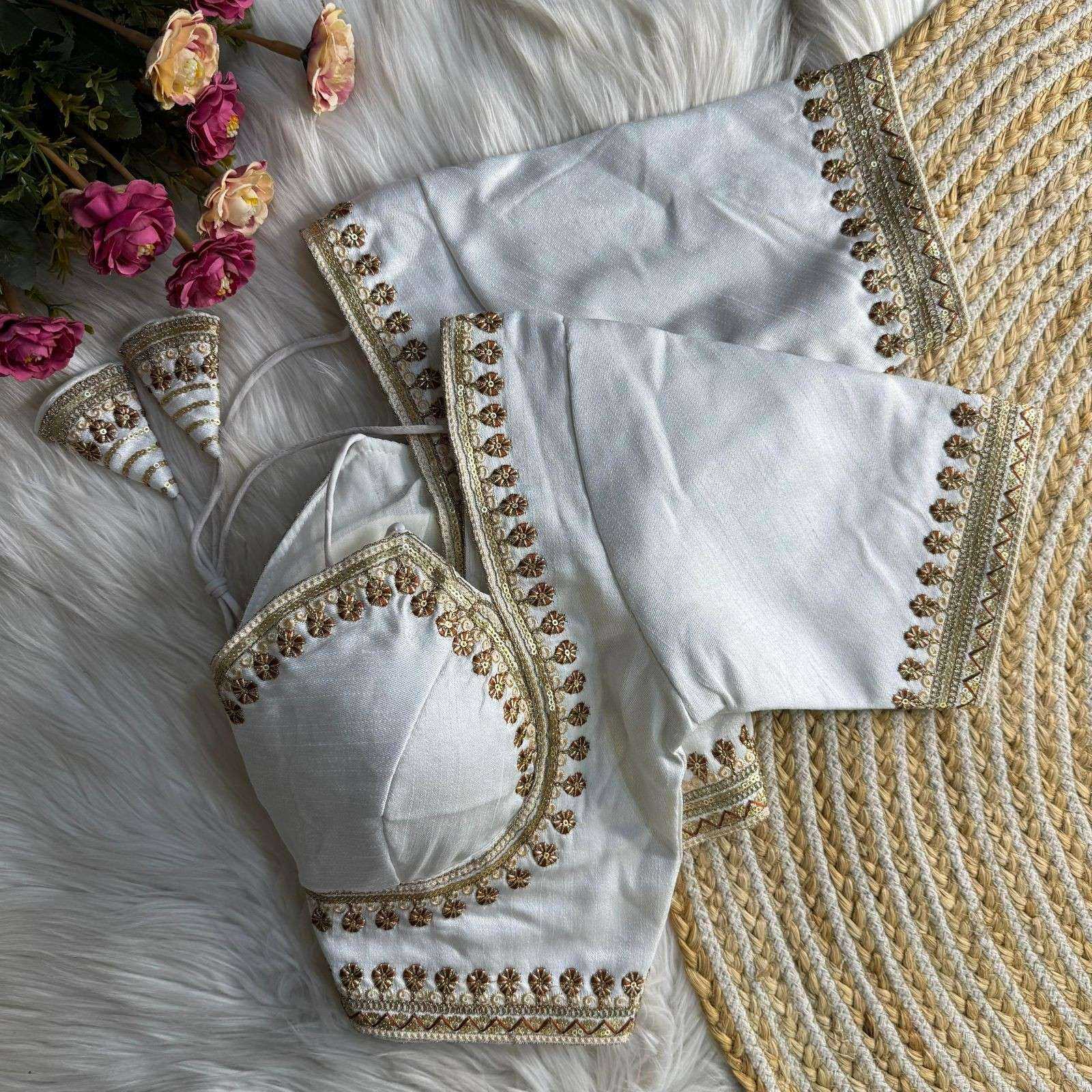 Naarira Chikanwork Cambric Blouse