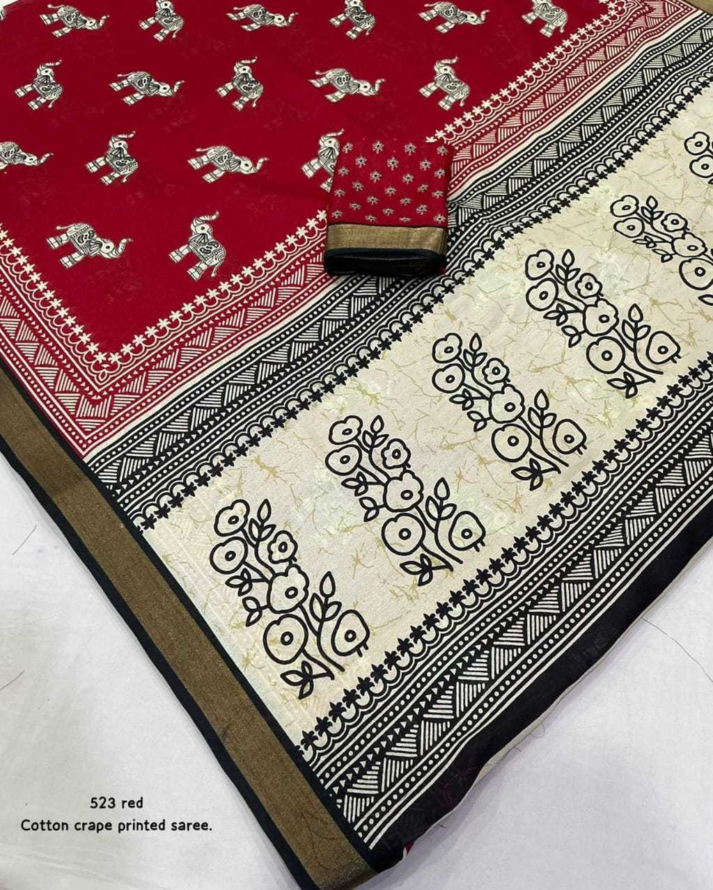 Naarira Soft Cotton Printed Sarees