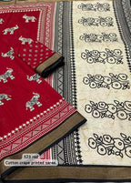 Naarira Soft Cotton Printed Sarees