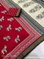 Naarira Soft Cotton Printed Sarees