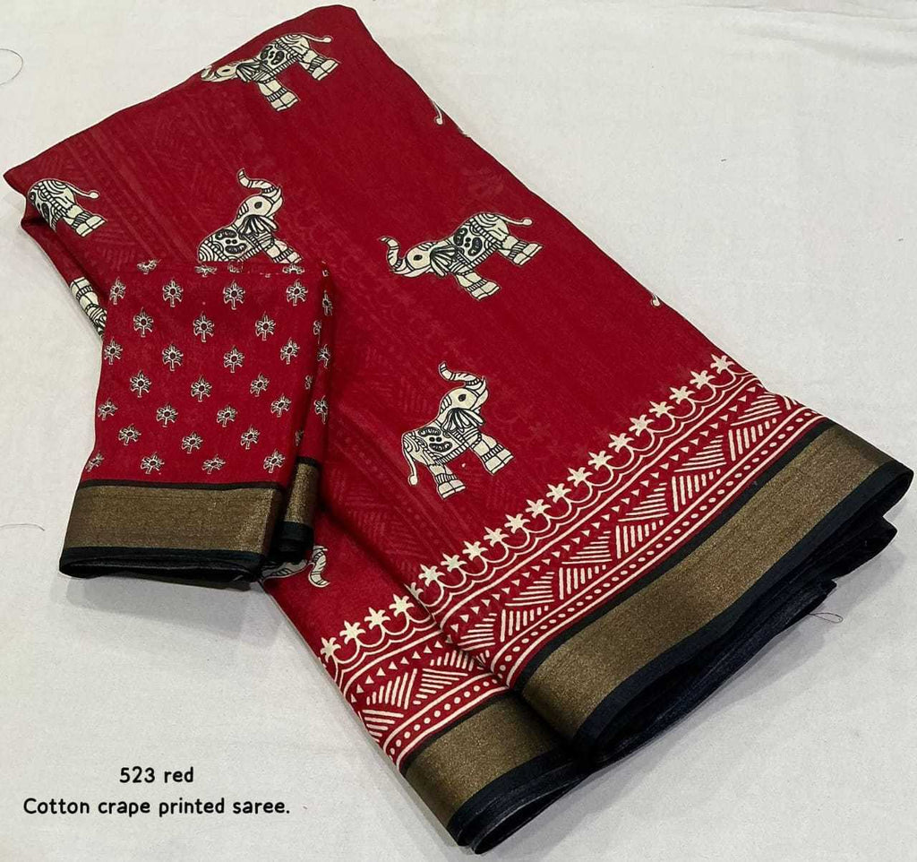Naarira Soft Cotton Printed Sarees