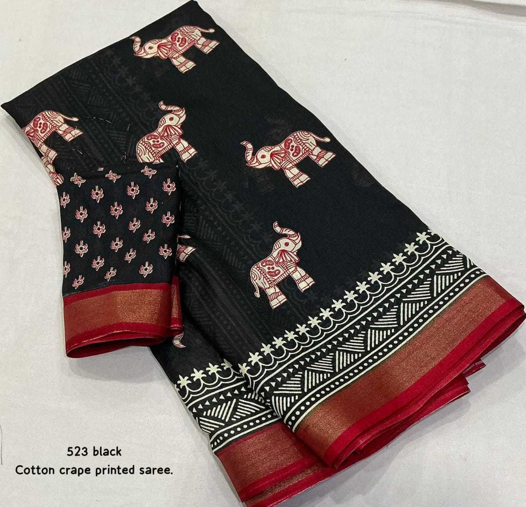 Naarira Soft Cotton Printed Sarees