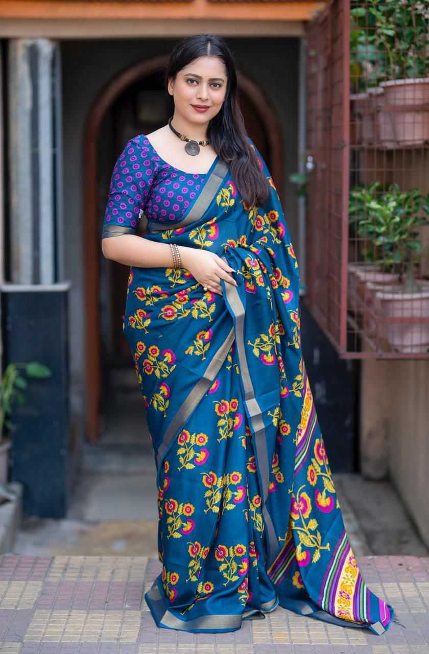 Naarira Soft Cotton Printed Sarees