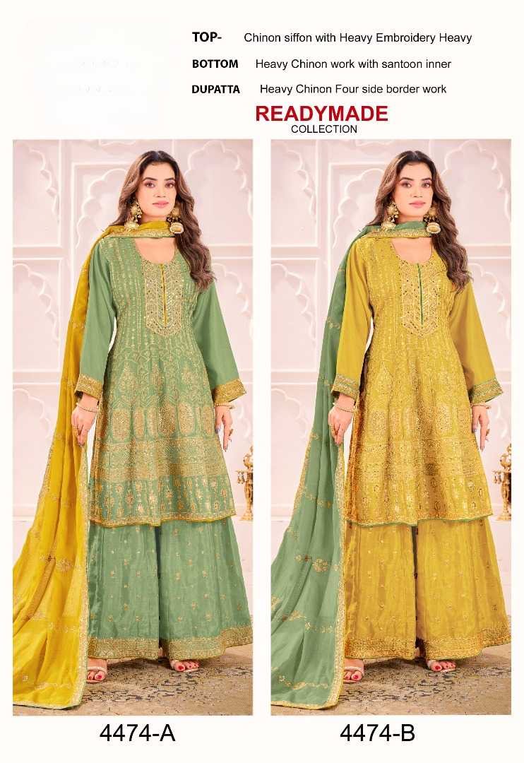 Naarira KESH448 4474 Chinon Silk Embroidery Suits