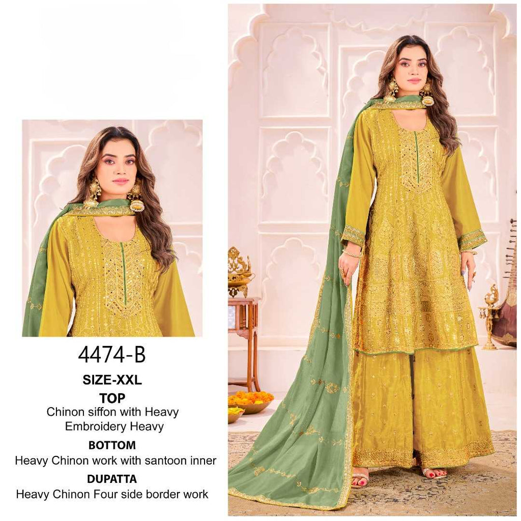 Naarira KESH448 4474 Chinon Silk Embroidery Suits