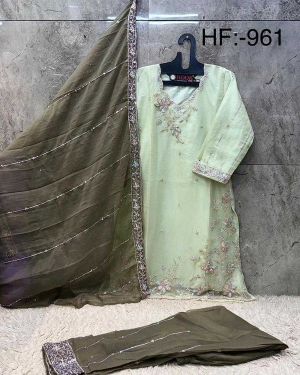 Naarira Pure Chiffon Ladies Suit - alternate view