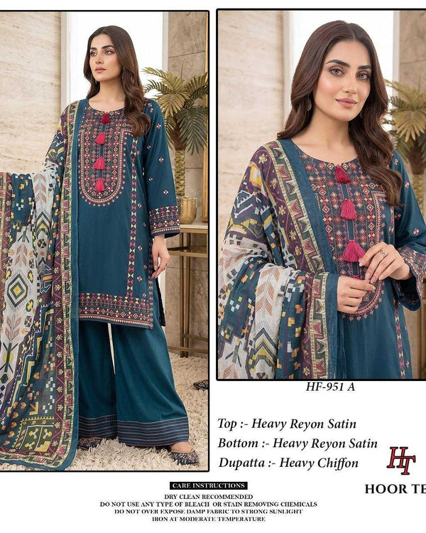 Naarira Satin Designer Suit - alternate view
