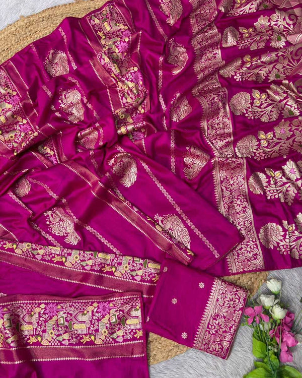 Naarira KESH484 Janhvi Russian Silk Soft Silk Sarees