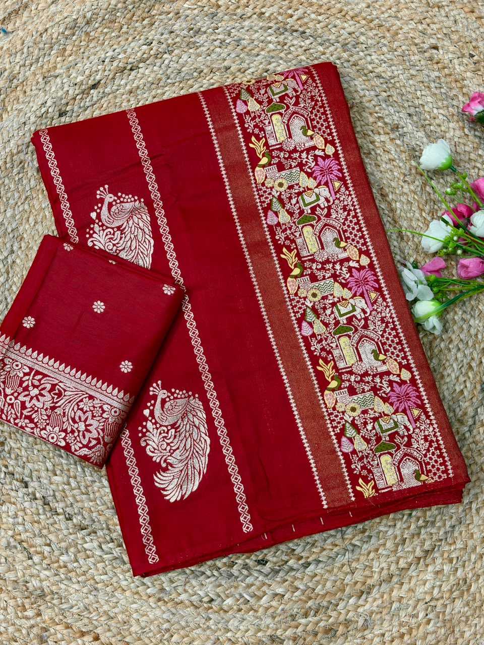 Naarira KESH484 Janhvi Russian Silk Soft Silk Sarees