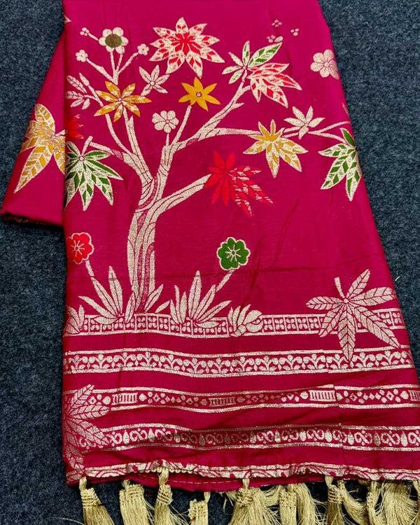 Naarira KESH484 Kajal Russian Silk Soft Silk Sarees - alternate view