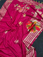 Naarira KESH484 Kajal Russian Silk Soft Silk Sarees