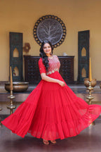 Naarira Faux Blooming Embroidered Gown