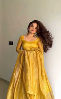 Naarira Soft Gold Crush Embroidery Gowns