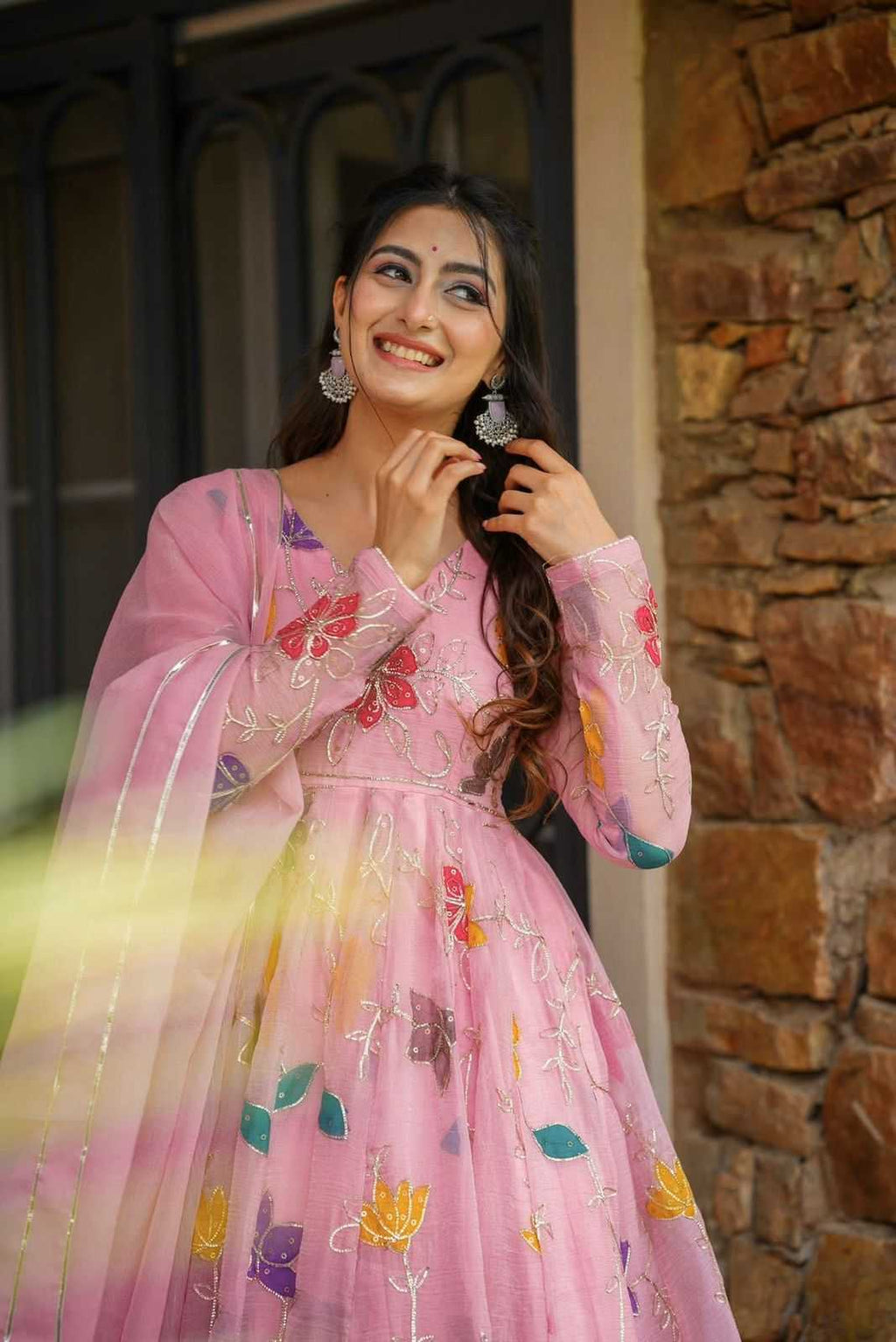 Naarira Garden Georgette Embroidery Gowns