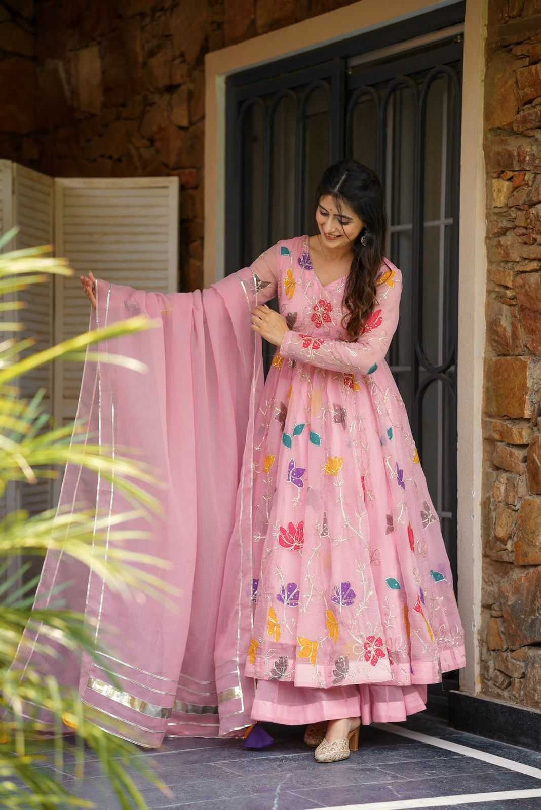 Naarira Garden Georgette Embroidery Gowns