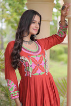 Naarira  KESH491 9350 Cotton Embroidery Gowns