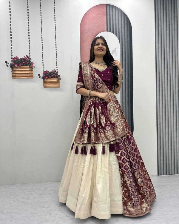 Naarira Silk Designer Lehenga - alternate view