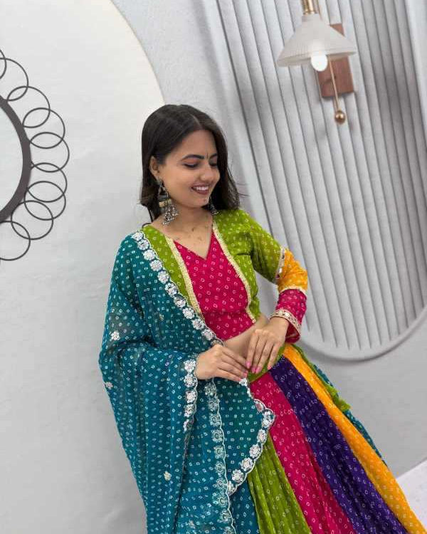Naarira Georgette Traditional Lehenga - alternate view