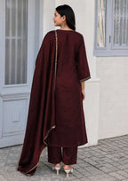 Naarira Heavy Roman Silk Embroidery Suit