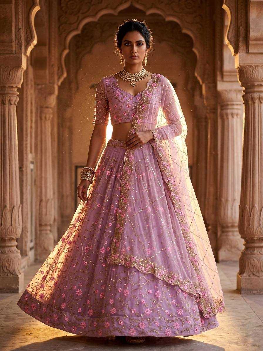 Naarira Butterfly Net Designer Lehenga