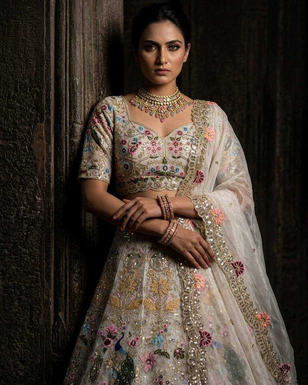 Naarira Organza Silk Designer Lehenga - alternate view