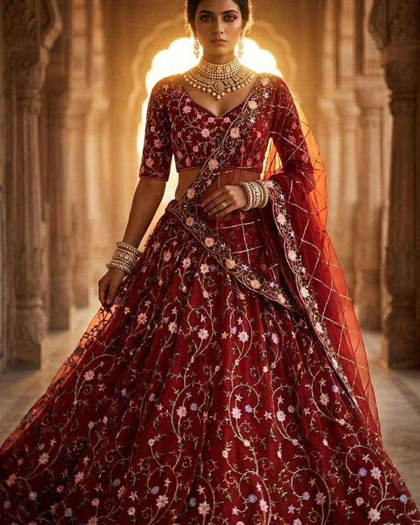 Naarira Soft Net Designer Lehenga