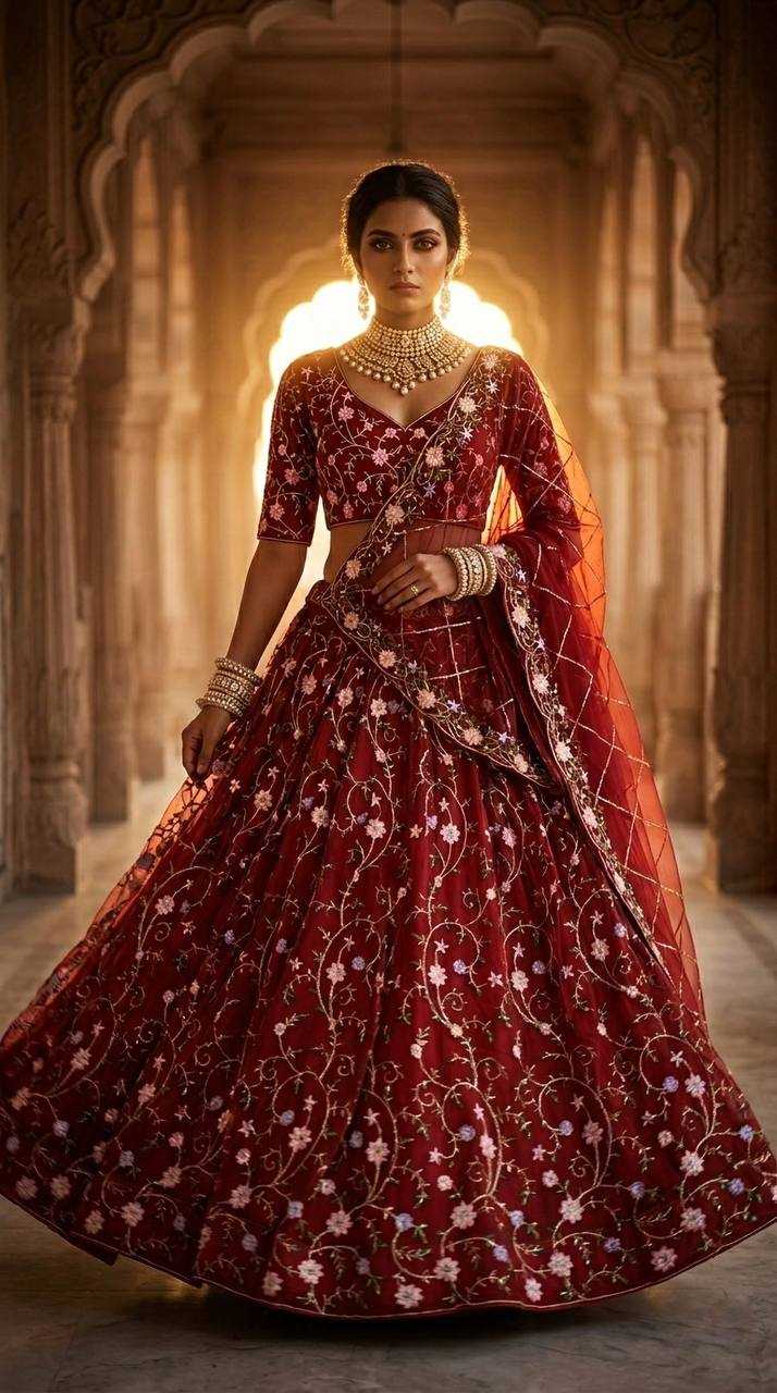 Naarira Soft Net Designer Lehenga