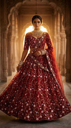 Naarira Soft Net Designer Lehenga