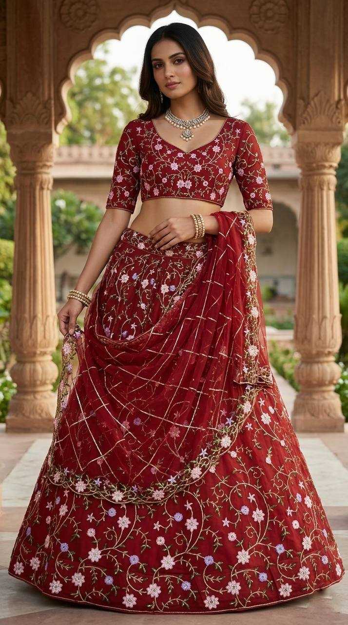Naarira Soft Net Designer Lehenga