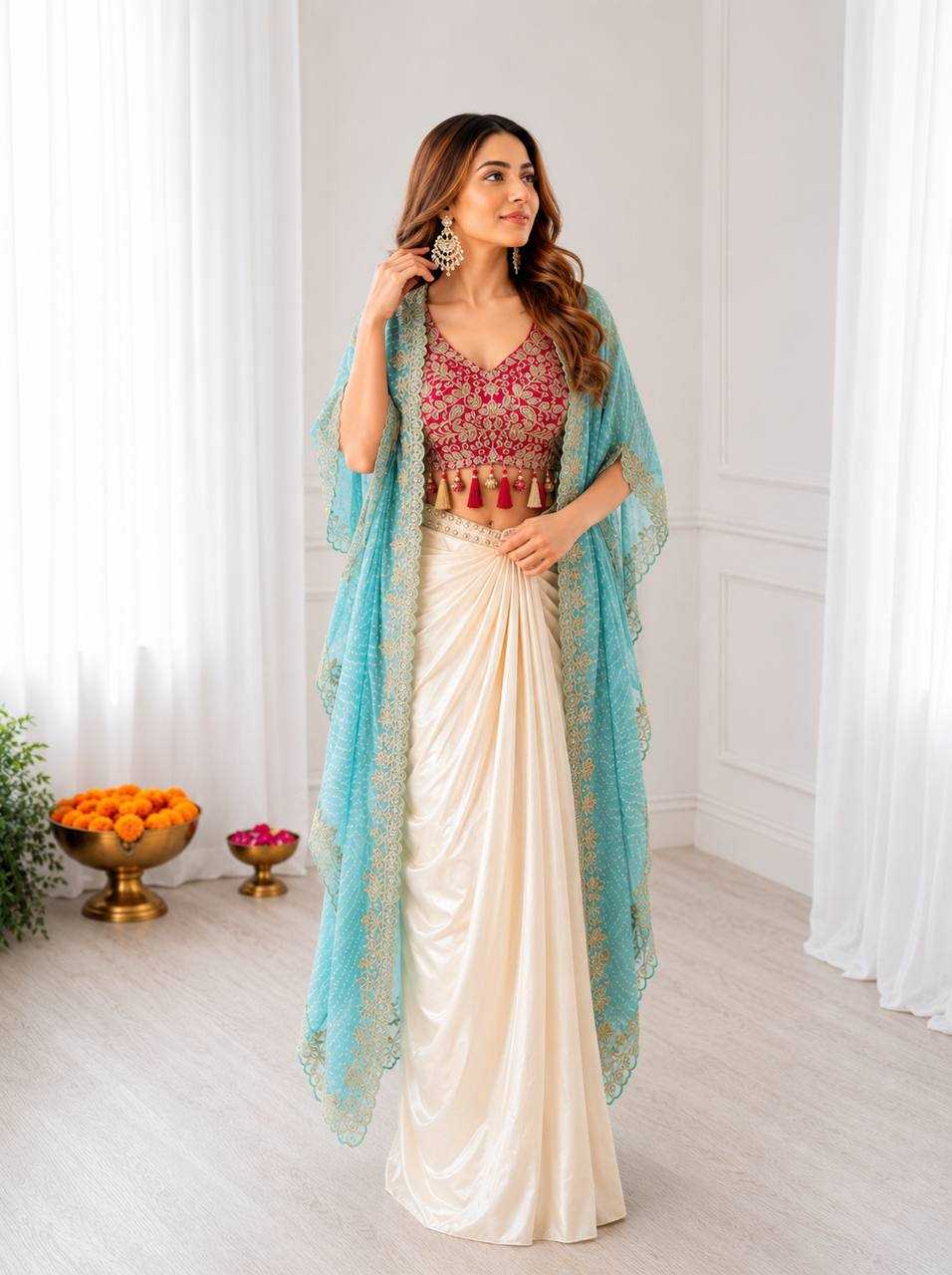 Naarira Crepe Silk Indo Western Dress