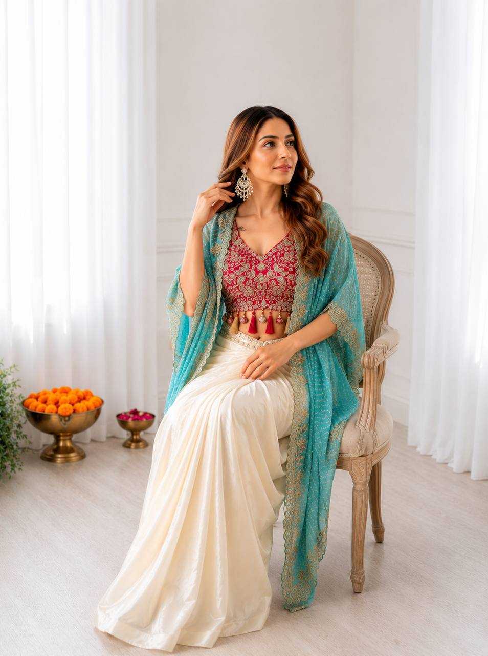 Naarira Crepe Silk Indo Western Dress