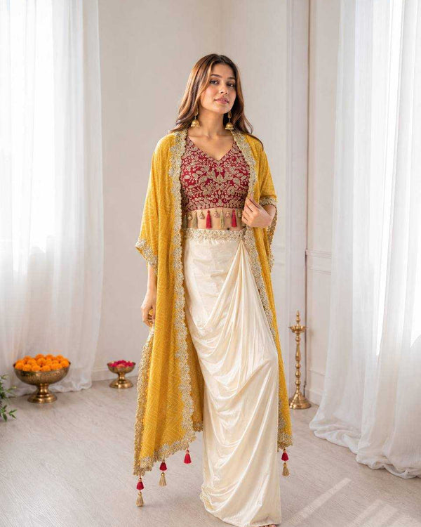 Naarira Crepe Silk Indo Western Dress