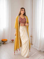 Naarira Crepe Silk Indo Western Dress